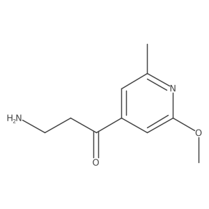 3-Amino-1-(2-methoxy-6-methylpyridin-4-yl)propan-1-one结构式