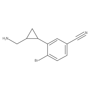 3-[2-(Aminomethyl)cyclopropyl]-4-bromobenzonitrile结构式