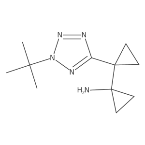 1-[1-(2-tert-butyl-2H-1,2,3,4-tetrazol-5-yl)cyclopropyl]cyclopropan-1-amine结构式