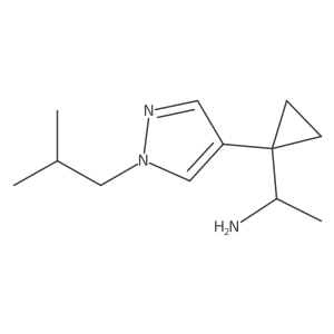 1-{1-[1-(2-methylpropyl)-1H-pyrazol-4-yl]cyclopropyl}ethan-1-amine结构式