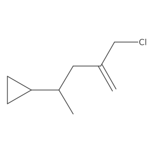 [4-(Chloromethyl)pent-4-en-2-yl]cyclopropane结构式