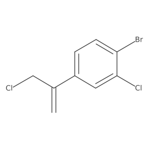 1-Bromo-2-chloro-4-(3-chloroprop-1-en-2-yl)benzene结构式
