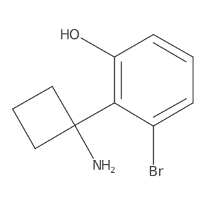 2-(1-Aminocyclobutyl)-3-bromophenol Structure