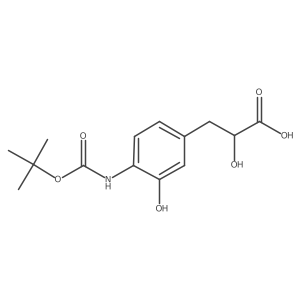 3-(4-{[(Tert-butoxy)carbonyl]amino}-3-hydroxyphenyl)-2-hydroxypropanoic acid结构式