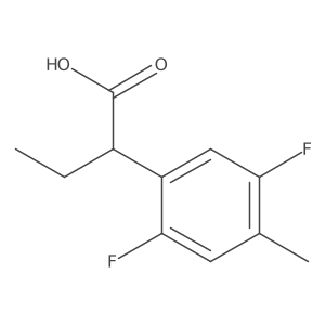 2-(2,5-Difluoro-4-methylphenyl)butanoic acid Structure