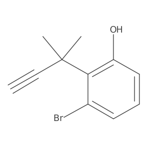 3-Bromo-2-(2-methylbut-3-yn-2-yl)phenol结构式