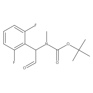 tert-butyl N-[1-(2,6-difluorophenyl)-2-oxoethyl]-N-methylcarbamate结构式