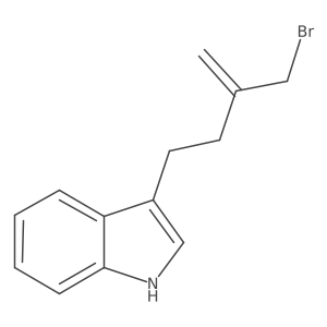 3-[3-(bromomethyl)but-3-en-1-yl]-1H-indole Structure