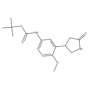 tert-butyl N-[4-methoxy-3-(5-oxopyrrolidin-3-yl)phenyl]carbamate Structure