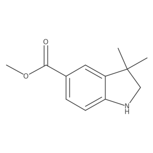 methyl 3,3-dimethyl-2,3-dihydro-1H-indole-5-carboxylate结构式