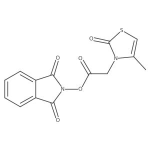 1,3-dioxo-2,3-dihydro-1H-isoindol-2-yl 2-(4-methyl-2-oxo-2,3-dihydro-1,3-thiazol-3-yl)acetate结构式