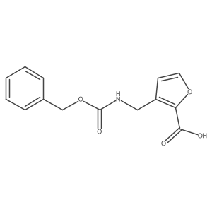 3-(Phenylmethoxycarbonylaminomethyl)furan-2-carboxylic acid结构式