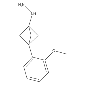 [3-(2-Methoxyphenyl)-1-bicyclo[1.1.1]pentanyl]hydrazine Structure