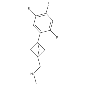 Methyl({[3-(2,4,5-trifluorophenyl)bicyclo[1.1.1]pentan-1-yl]methyl})amine Structure