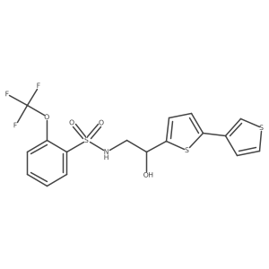 N-(2-([2,3'-bithiophen]-5-yl)-2-hydroxyethyl)-2-(trifluoromethoxy)benzenesulfonamide结构式