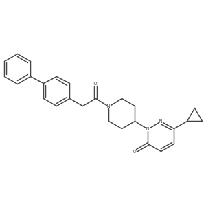 2-[1-(2-{[1,1'-Biphenyl]-4-yl}acetyl)piperidin-4-yl]-6-cyclopropyl-2,3-dihydropyridazin-3-one Structure