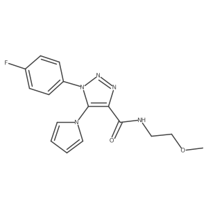 1-(4-fluorophenyl)-N-(2-methoxyethyl)-5-(1H-pyrrol-1-yl)-1H-1,2,3-triazole-4-carboxamide Structure