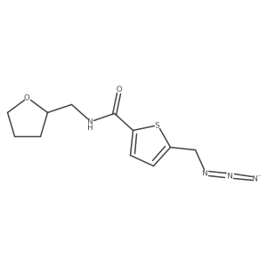 5-(azidomethyl)-N-[(oxolan-2-yl)methyl]thiophene-2-carboxamide结构式