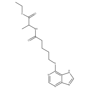 ethyl 2-[5-(7H-purin-6-ylsulfanyl)pentanoylamino]propanoate Structure