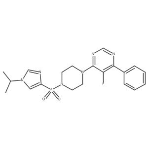 5-fluoro-4-phenyl-6-(4-{[1-(propan-2-yl)-1H-imidazol-4-yl]sulfonyl}piperazin-1-yl)pyrimidine Structure