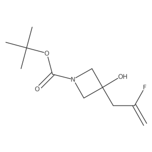 Tert-butyl 3-(2-fluoroallyl)-3-hydroxyazetidine-1-carboxylate Structure