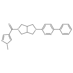 3-[5-(1-methyl-1H-pyrazole-4-carbonyl)-octahydropyrrolo[3,4-c]pyrrol-2-yl]-6-phenylpyridazine结构式