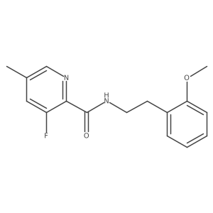 3-fluoro-N-[2-(2-methoxyphenyl)ethyl]-5-methylpyridine-2-carboxamide Structure