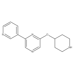 2-(Piperidin-4-yloxy)-6-(pyridin-3-yl)pyrazine结构式