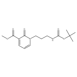 Methyl 1-(3-{[(tert-butoxy)carbonyl]amino}propyl)-2-oxo-1,2-dihydropyridine-3-carboxylate结构式