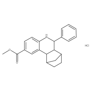 Methyl 10-phenyl-9-azatetracyclo[10.2.1.0^{2,11}.0^{3,8}]pentadeca-3,5,7-triene-5-carboxylate hydrochloride结构式