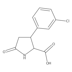 (2R,3S)-3-(3-Chlorophenyl)-5-oxopyrrolidine-2-carboxylic acid结构式