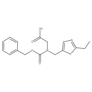 2-{[(Benzyloxy)carbonyl][(2-ethyl-1,3-thiazol-5-yl)methyl]amino}acetic acid结构式