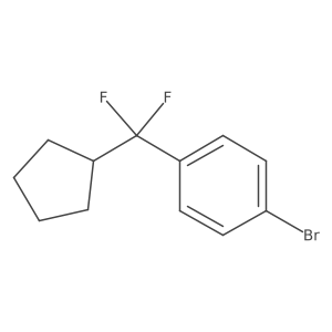 1-Bromo-4-(cyclopentyldifluoromethyl)benzene结构式