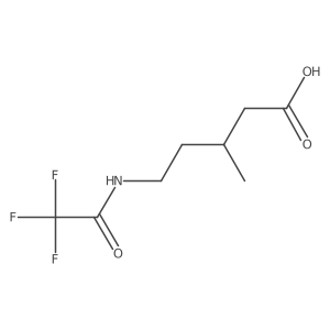 (3R)-3-methyl-5-(2,2,2-trifluoroacetamido)pentanoic acid Structure