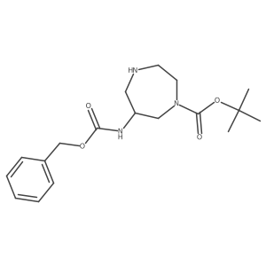 Tert-butyl 6-{[(benzyloxy)carbonyl]amino}-1,4-diazepane-1-carboxylate结构式