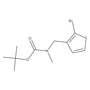 tert-butyl N-[(2-bromothiophen-3-yl)methyl]-N-methylcarbamate结构式