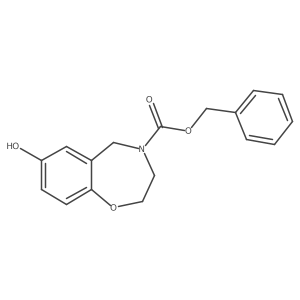 Benzyl 7-hydroxy-2,3,4,5-tetrahydro-1,4-benzoxazepine-4-carboxylate结构式