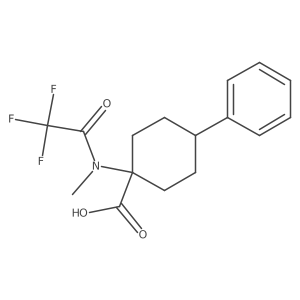 4-phenyl-1-(2,2,2-trifluoro-N-methylacetamido)cyclohexane-1-carboxylic acid Structure