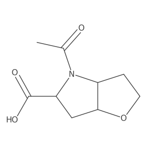 rac-(3aR,6aR)-4-acetyl-hexahydro-2H-furo[3,2-b]pyrrole-5-carboxylic acid Structure