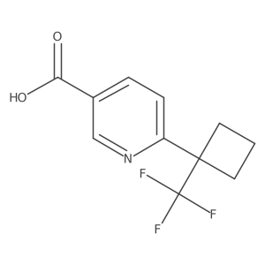 6-(1-(Trifluoromethyl)cyclobutyl)nicotinic acid Structure