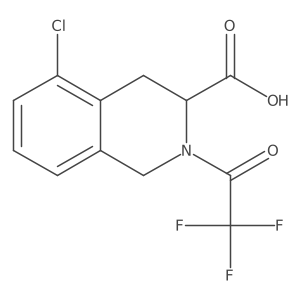 (3R)-5-chloro-2-(2,2,2-trifluoroacetyl)-1,2,3,4-tetrahydroisoquinoline-3-carboxylic acid结构式