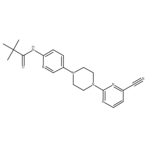 N-{5-[4-(4-cyanopyrimidin-2-yl)piperazin-1-yl]pyridin-2-yl}-2,2-dimethylpropanamide结构式