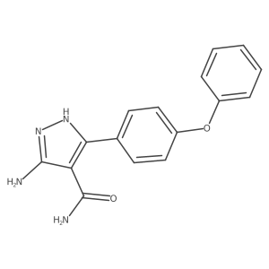 5-Amino-3-(4-phenoxyphenyl)-1H-pyrazole-4-carboxamide Structure