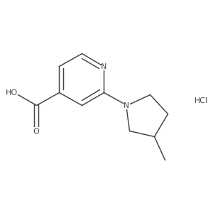 2-(3-Methylpyrrolidin-1-yl)pyridine-4-carboxylicacidhydrochloride结构式