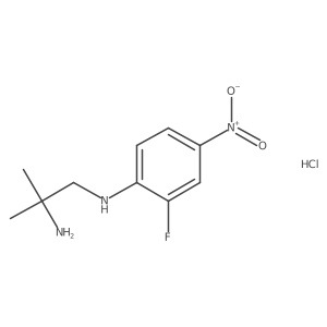 N1-(2-fluoro-4-nitrophenyl)-2-methylpropane-1,2-diamine hydrochloride结构式