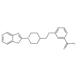4-[(1-{[1,3]Thiazolo[4,5-c]pyridin-2-yl}piperidin-4-yl)methoxy]pyridine-2-carboxamide结构式