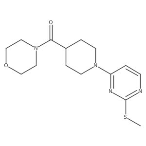 4-{1-[2-(Methylsulfanyl)pyrimidin-4-yl]piperidine-4-carbonyl}morpholine Structure