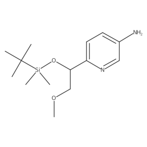 6-(1-((tert-Butyldimethylsilyl)oxy)-2-methoxyethyl)pyridin-3-amine Structure
