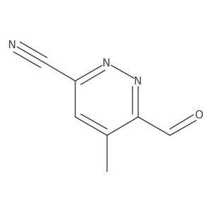 6-formyl-5-methyl-3-Pyridazinecarbonitrile Structure