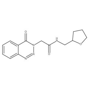 2-(4-oxo-3,4-dihydro-1,2,3-benzotriazin-3-yl)-N-[(oxolan-2-yl)methyl]acetamide结构式